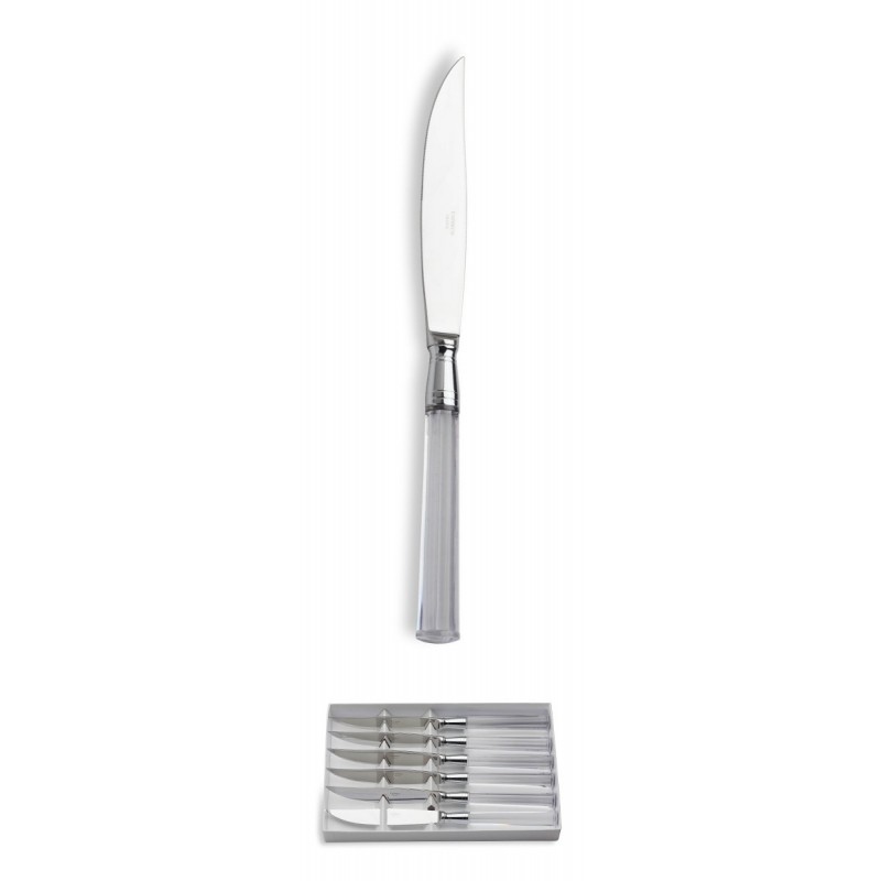 Estuche de 6 cuchillos para carne dans Couverts Couleurs et Transparents