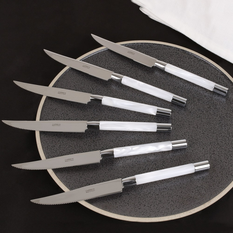 Conty - estuche de 6 cuchillos para carne dans Couverts Couleurs et Transparents