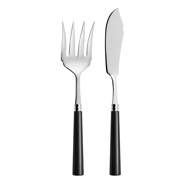 Fish server set Wood
